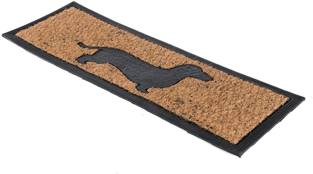 a dachshund dog long thin doormat