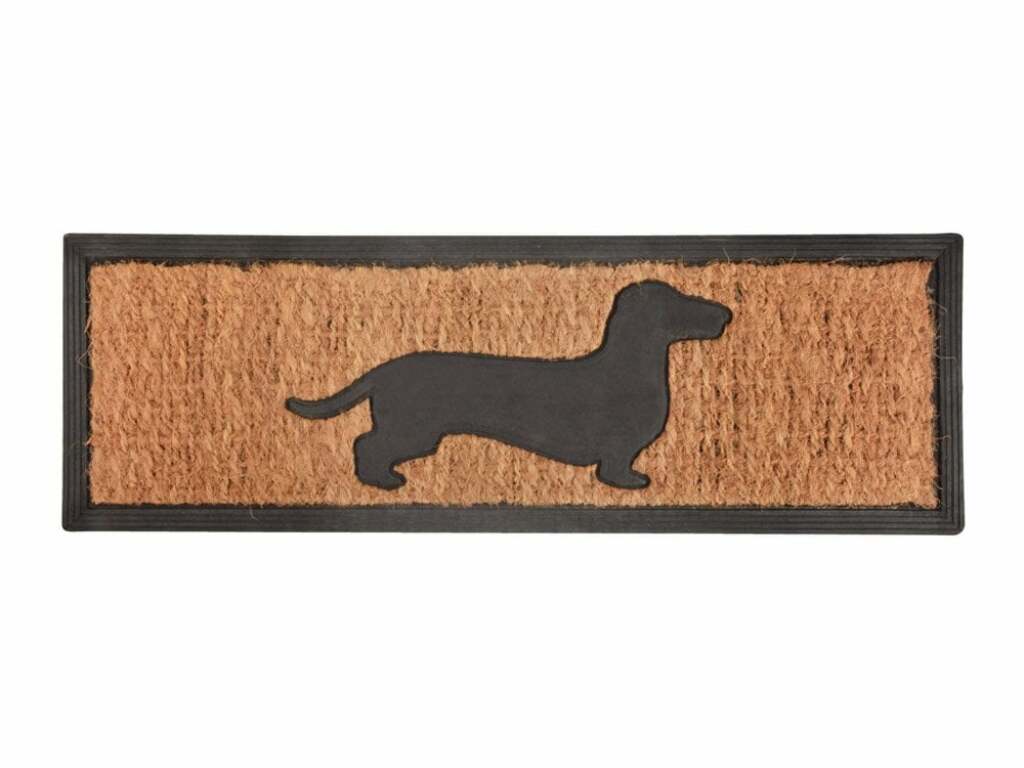 a long thin dachshund dog doormat