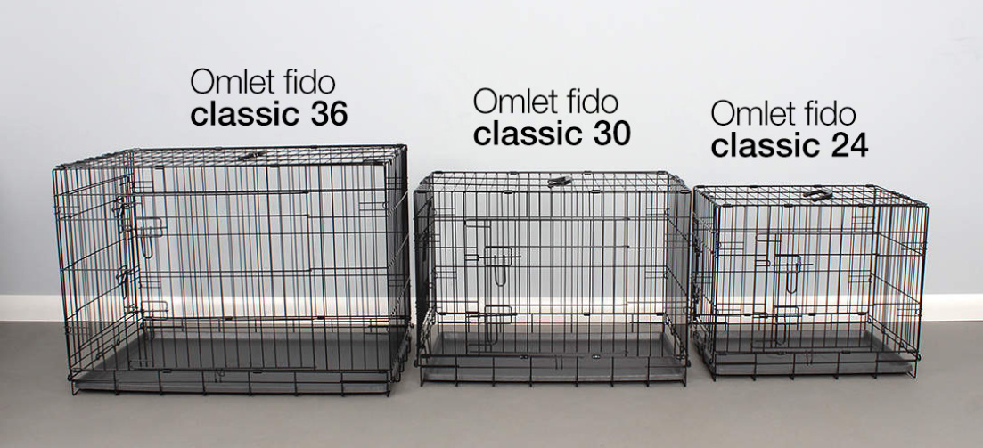 De forskjellige størrelsene på Omlet Fido Classic