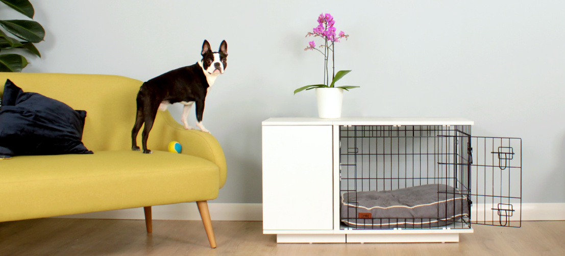 Votre chien sera fier d'avoir sa niche contemporaine Omlet Fido Studio !