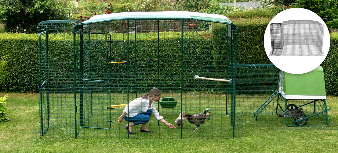 Tilføj et indgangsparti på din walk-in hønsegård for at få et slusesystem og øget sikkerhed.