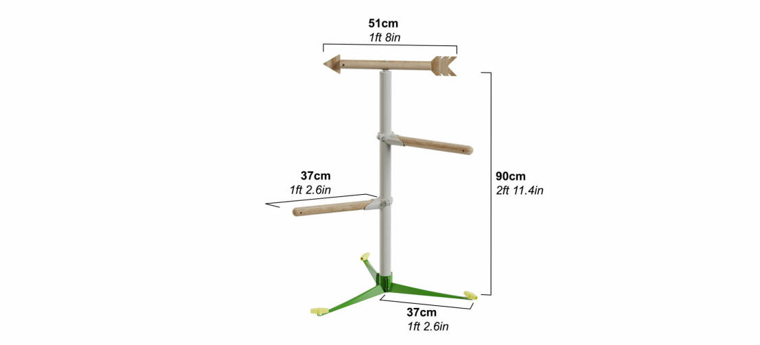 Freestanding chicken perch system Dimensions