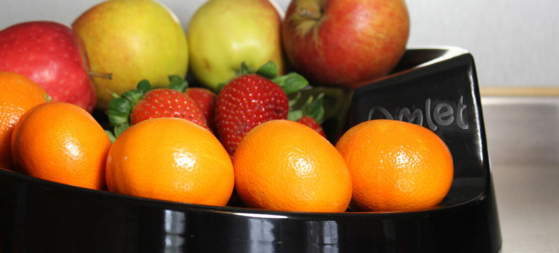 Rollabowl er en stilfuld løsning på problemet med opbevaring af frugt