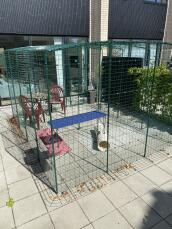 A large catio installed on a patio