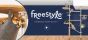 Albero per gatti Freestyle - da terra al soffitto, personalizzabile