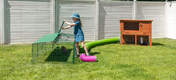 You can play with your rabbit really easier with the Zippi rabbit run.