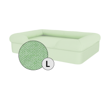 Omlet memory foam bolster dog leGowisko dla psa duże w kolorze zielonym matcha