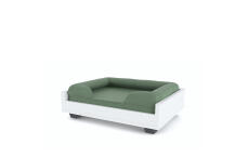 Ein grünes polsterbett aus memory-schaumstoff auf einem Fido sofa, größe 24
