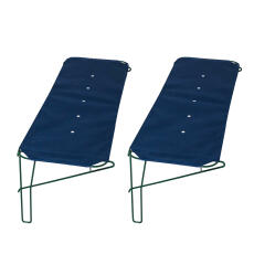 Two Blue Fabric Outdoor Cat Shelves for Catios