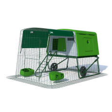 Eglu chicken coop with 2 metres run and wheels