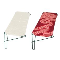 White and Red Fabric Outdoor Cat Shelves for Omlet Catio