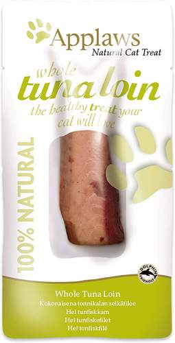 a 100% natural whole tuna loin cat treat