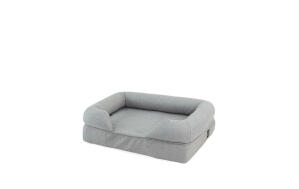 Memory Foam Bolster Dog Bed Small - Grey