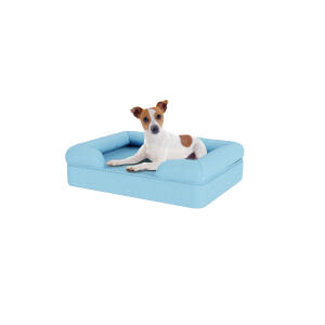 Memory Foam Bolster Dog Bed - Small - Sky Blue