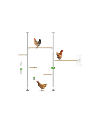 Perchoir pour poules PoleTree – Le kit Ensemble – 1,70 - 2,15 m