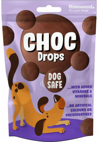 choc drop treat for dog packaging