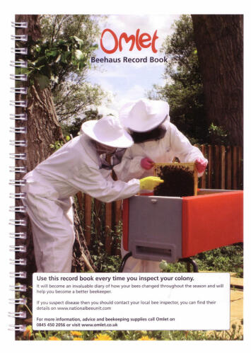 En bok för att föra register över hur du interagerar med dina bin.