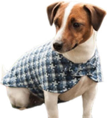 Perdie & Boo Blue Tweed Dog Jacket - Small