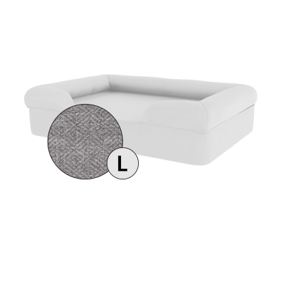 Bolster Dog Bed Cover Only - Large - Stone Grey