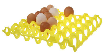 Yellow Plastic Egg Tray