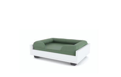 Supporto Fido Dog Sofa Small con cuccia Bolster Verde