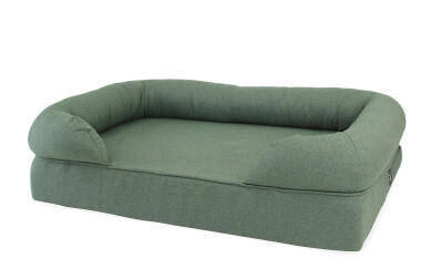 Memory Foam Bolster Cat Bed - Medium - Sage Green