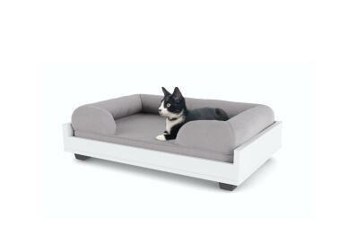 Maya Cat Sofa Frame Medium with Bolster Cat Bed Grey