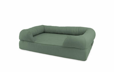 Memory Foam Bolster Dog Bed Large - Sage Green