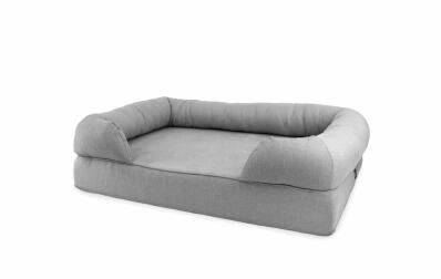 Memory Foam Bolster Dog Bed Large - Grey