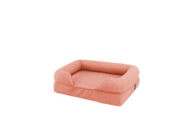Memory Foam Bolster Dog Bed Small - Peach