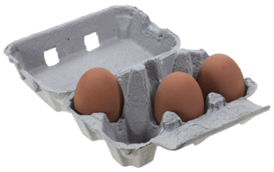 Egg Boxes - Grey Pack of 20