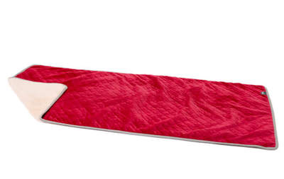Couverture de luxe extra douce pour chiens - Large - Rouge Poinsettia et Crème