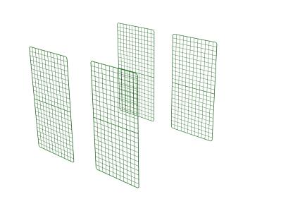 Zippi Guinea Pig Run Extension Panels - Double Height - Pack of 4