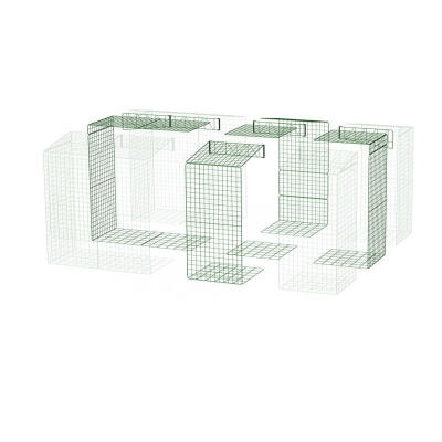 Erweiterung für Zippi Kaninchen Auslauf mit Dach- und Unterbodengitter - Doppelte Höhe 3 x 2 bis 4 x 3