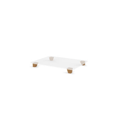 Matratzen-Brett mit quadratischen Holzfüßen für Omlet Hundebetten - Small,  4er-Packung