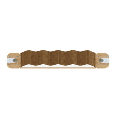 Freestyle - Passerelle en bambou avec griffoir en carton en forme de vague (supports inclus)