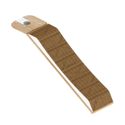 Freestyle - Rampa de bambú de suelo a poste con caja de cartón para rascar (incluye soportes)