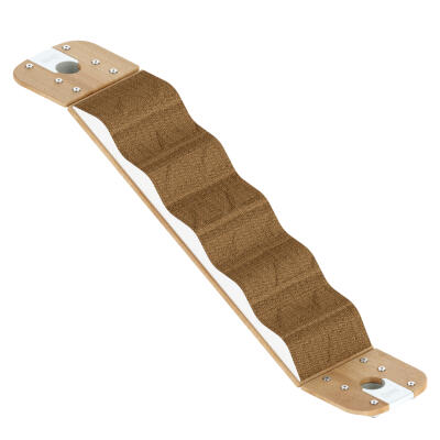 Freestyle - Rampe de connexion en bambou pour relier les poteaux avec griffoir en carton en forme de vague (suppors inclus)