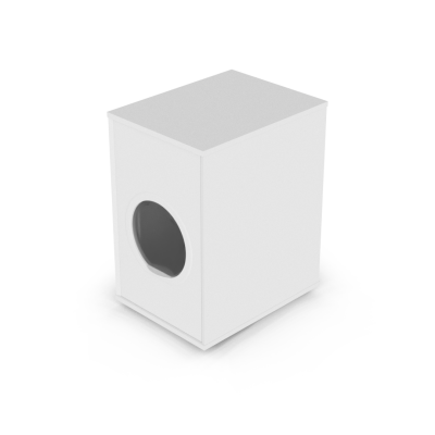 Caja Maya con entrada inferior y almacenamiento - Blanco (con pala, funda y filtro de carbón)