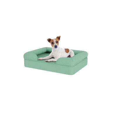 Memory Foam Bolster Dog Bed - Small - Teal Blue