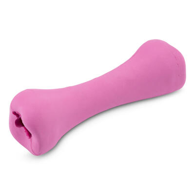 Beco Natural Rubber Bone Dog Toy - Medium Pink