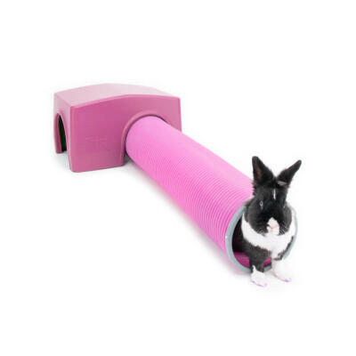 Zippi schuilhuisje voor konijnen met speeltunnel - Paars