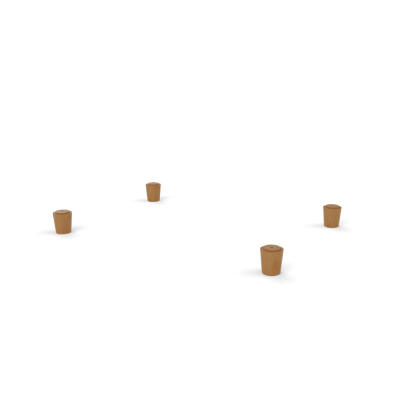 Patas de madera redondas – Grandes – Pack de 4