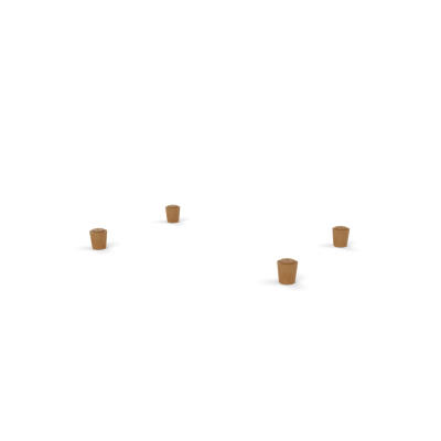 Patas de madera redondas – Medianas – Pack de 4