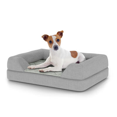 Lujosa cama para perro fácil de limpiar con funda efecto sofá - Pequeña