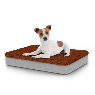 Lujosa cama para perro fácil de limpiar con funda de microfibra - Pequeña