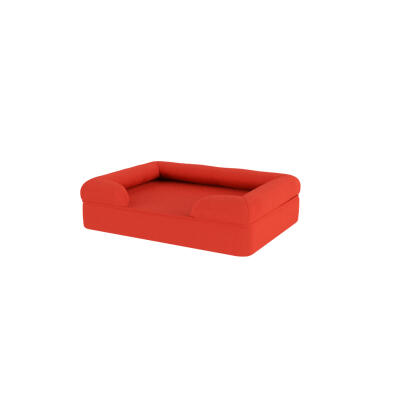 Memory Foam Bolster Cat Bed - Small - Cherry Red