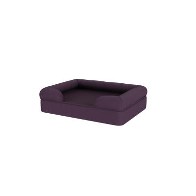 Memory Foam Bolster Cat Bed - Small - Plum Purple