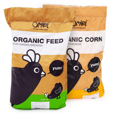 Organic Omlet Chicken Feed 10kg and Mixed Corn 10kg