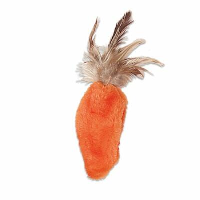 Kong Dr Noys Catnip Toy Feather Top Carrot